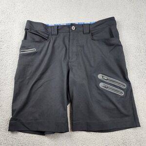 Lululemon Cadence Shorts Mens 38 Black Stretch Performance Trail Gym Pockets